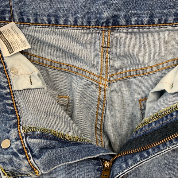 Vintage Levi’s 505 Jeans w/ Hand painted Hippy Floral and Mushrooms - Picture 3 of 8